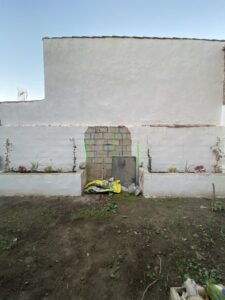 Arriates en el patio